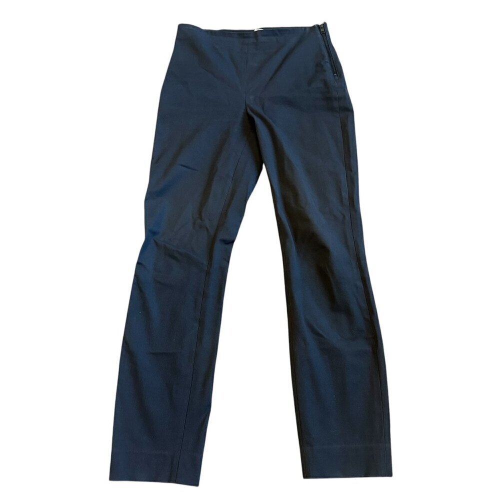 Everlane Straight Leg Pants Dark Grey Side Zip Cropped Length Size 4 Women's